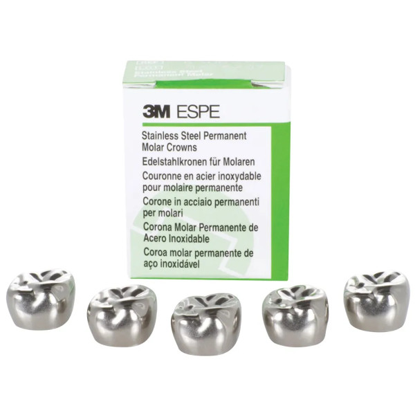3M ESPE Stainless Steel Permanent 1st Molar Crown (Set Of 5)
