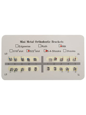 LDS Orthodontic MBT Metal Brackets Kit (Silver, ORTHO_KITS)
